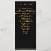 金ゴールド&ブラック素晴らしギャツビー結婚式 プログラム (裏面)