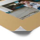 金ゴールド&ブラック6写真卒業ポスター ポスター (角)