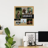 金ゴールド&ブラック6写真卒業ポスター ポスター (ホームオフィス)