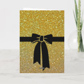 金ゴールド&ブラック8周年記念カード – スワン&ハート カード (裏面)