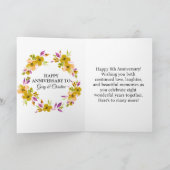 金ゴールド&ブラック8周年記念カード – スワン&ハート カード (内部)