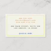 (金ゴールド、ブラック、アイボリー)エレガントおよびモダン縁どA コーリングカード (裏面)