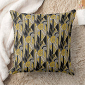 金ゴールド、ブラック、エッグシェルデコ装飾用クッション クッション (ブランケット)