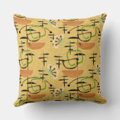 金ゴールド・ブラック・グリーン50年代レトロスタイル クッション (裏面)