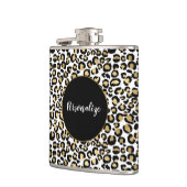 金ゴールド·ブラック·レオパード·プリント フラスク (左)
