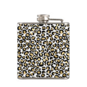 金ゴールド·ブラック·レオパード·プリント フラスク (裏面)