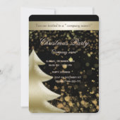 金ゴールド/ブラック《写真》ぼけ味高級企業のクリスマスパーティー 招待状 (正面)