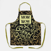 金ゴールド&ブラック – MOM - WOW | エプロン (正面)
