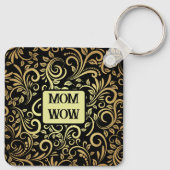 金ゴールド&ブラック – MOM - WOW | キーホルダー (裏面)