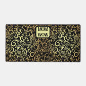 金ゴールド&ブラック – MOM - WOW |デスクマット デスクマット (正面)