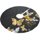 金ゴールド ブラッシュドポリエステルツリースカート (アングル)