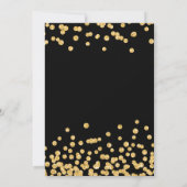 金ゴールド&ブラッフォーマルク資金企業の調達グリッター 招待状 (裏面)