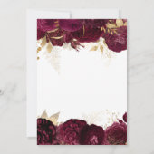 金ゴールド・ブルゴーニュ縁どフローラ60誕生日 招待状 (裏面)