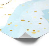 金ゴールド&ブルーウォーターカラー1st聖域へようこそ ポスター (角)