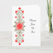 金ゴールド・ブルーエレガント招待状 招待状 (正面)