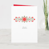 金ゴールド・ブルーエレガント招待状 招待状 (裏面)