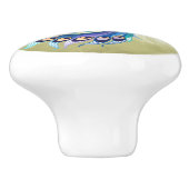 金ゴールド&ブルーブラザーピーコックセラミックノブ セラミックノブ (側面)