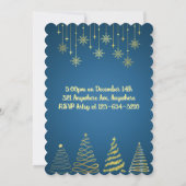 金ゴールド&ブルーホリデイ 招待状 (裏面)