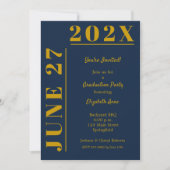 金ゴールド・ブルー卒業党 招待状 (正面)