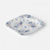 金ゴールド&ブルー蝶ボーイベビーシャワー ペーパープレート (傾斜あり)