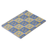 金ゴールド·ブルー·スター·オブ·デイビッド·アート·パネル ノートブック (左側)