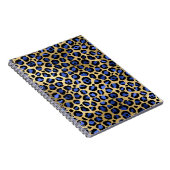 金ゴールド&ブ王室のルーグラムヒョウプリント ノートブック (右側)