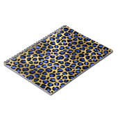 金ゴールド&ブ王室のルーグラムヒョウプリント ノートブック (左側)