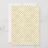 金ゴールド、プリンセス |女の子1歳の誕生日招待状 招待状 (裏面)