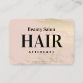 金ゴールド・ヘア・アフターケア指示名刺 名刺 (正面)