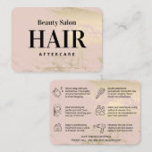 金ゴールド・ヘア・アフターケア指示名刺 名刺 (正面/裏面)