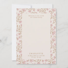 金ゴールド | ベビー出生届 招待状