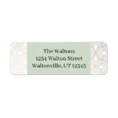 金ゴールド/ベージュ円形デザイン ラベル (正面)