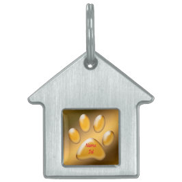 金ゴールド ペットネームタグ