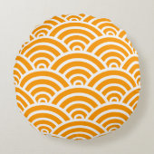 金ゴールド&ホタテガイ丸枕 ラウンドクッション (正面)