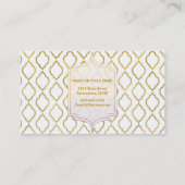 金ゴールド&ホワイトアラビアンモロッコグラモダンム 名刺 (裏面)