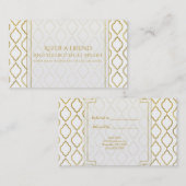 金ゴールド&ホワイトアラビアンモロッコフレンドカードを参照 紹介カード (正面/裏面)