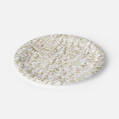 金ゴールド&ホワイトエジプトグラムシモダンックパーティー ペーパープレート (アングル)