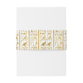 金ゴールド&ホワイトエジプトグラムシモダンックパーティー 招待状ベリーバンド (裏面例)