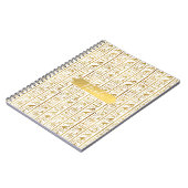 金ゴールド&ホワイトエジプトグラムシモダンック ノートブック (左側)