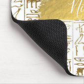 金ゴールド&ホワイトエジプトグラムシモダンック マウスパッド (コーナー)