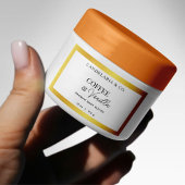 金ゴールド&ホワイトスキンケアのラベルシール包装 長方形シール