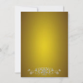 金ゴールド&ホワイトスノーフレーククリスマスパーティー招待状 招待状 (裏面)