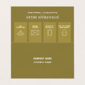 金ゴールド&ホワイトプロフェッショナルアイコンダブルロイヤリティ 名刺 (外部フラット)