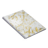 金ゴールド&ホワイトマーブルグラムエレガントカスタム ノートブック (右側)