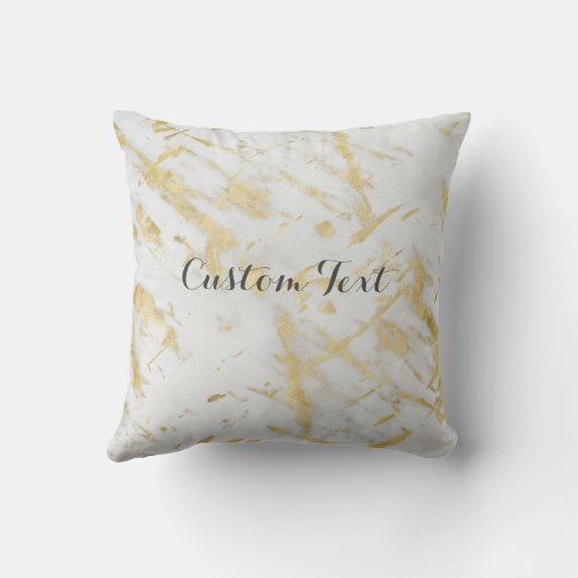 金ゴールド&ホワイトマーブルグラムデザイエレガントナースタイル クッション (裏面)