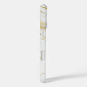 金ゴールド&ホワイトマーブルグラムデザイナーモダンスタイル Case-Mate iPhoneケース (裏面 / 右)