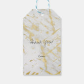 金ゴールド&ホワイトマーブルグラムモダンエレガントカスタム ギフトタグ (裏面)