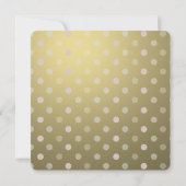 金ゴールド&ホワイト水玉模様グラマーブライダルシャワー 招待状 (裏面)