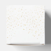 金ゴールド&ホワイト美しいエレガントな結婚式ありがとう フェイバーボックス (上部)