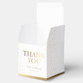 金ゴールド&ホワイト美しいエレガントな結婚式ありがとう フェイバーボックス (オープン)